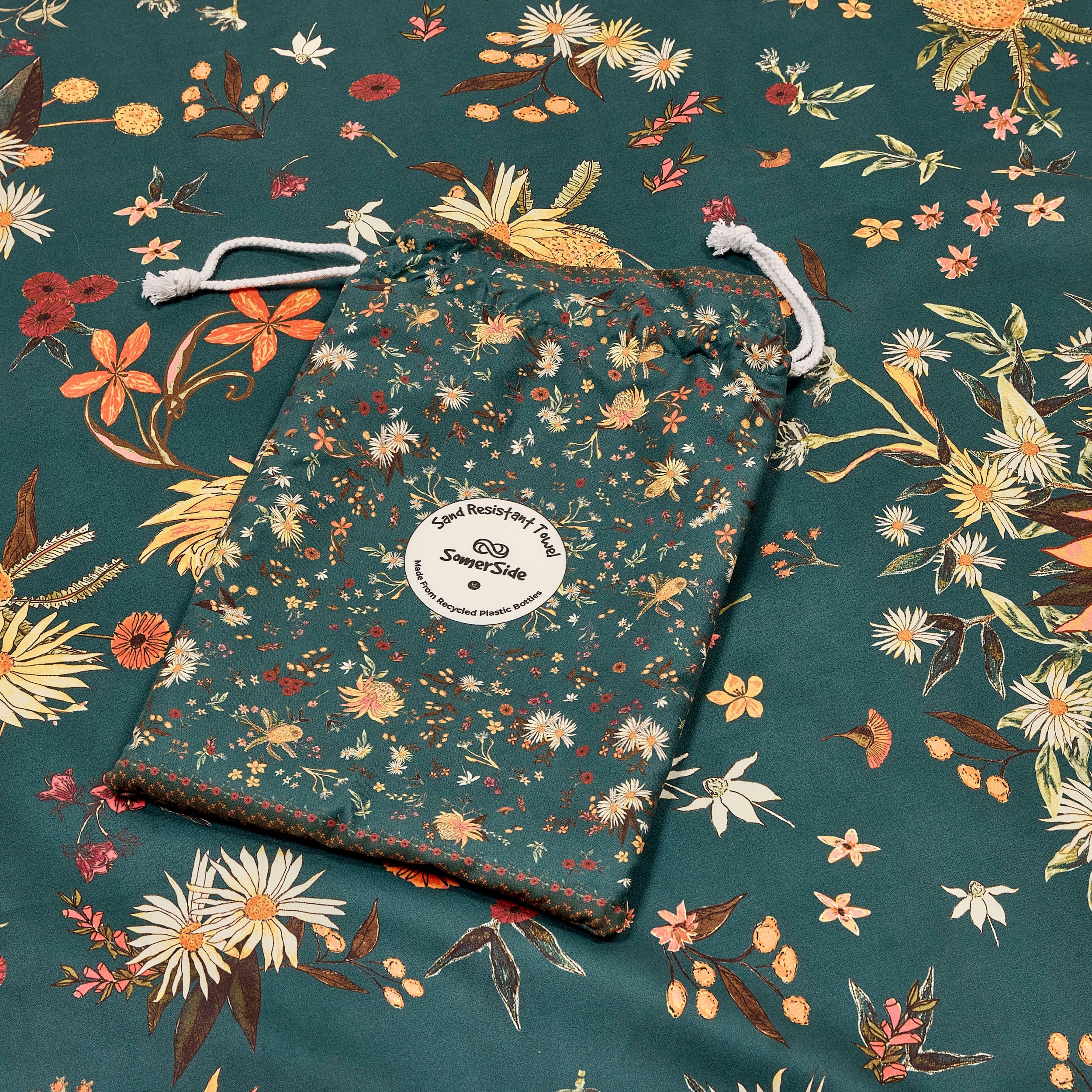 Australian native beach towel gift pouch