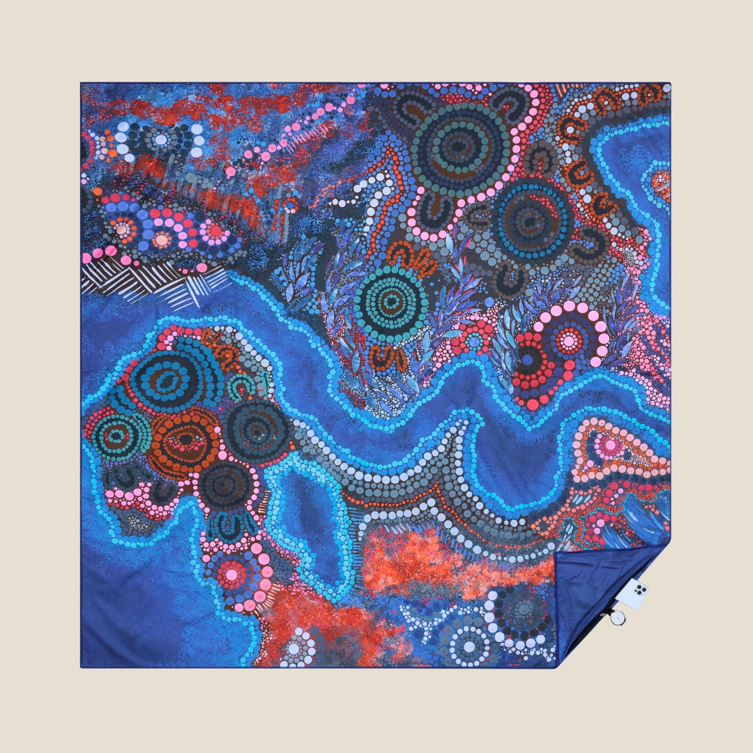 XL Bunjil Over Wurundjeri - Sand Free Beach Towel (INDENT ONLY)