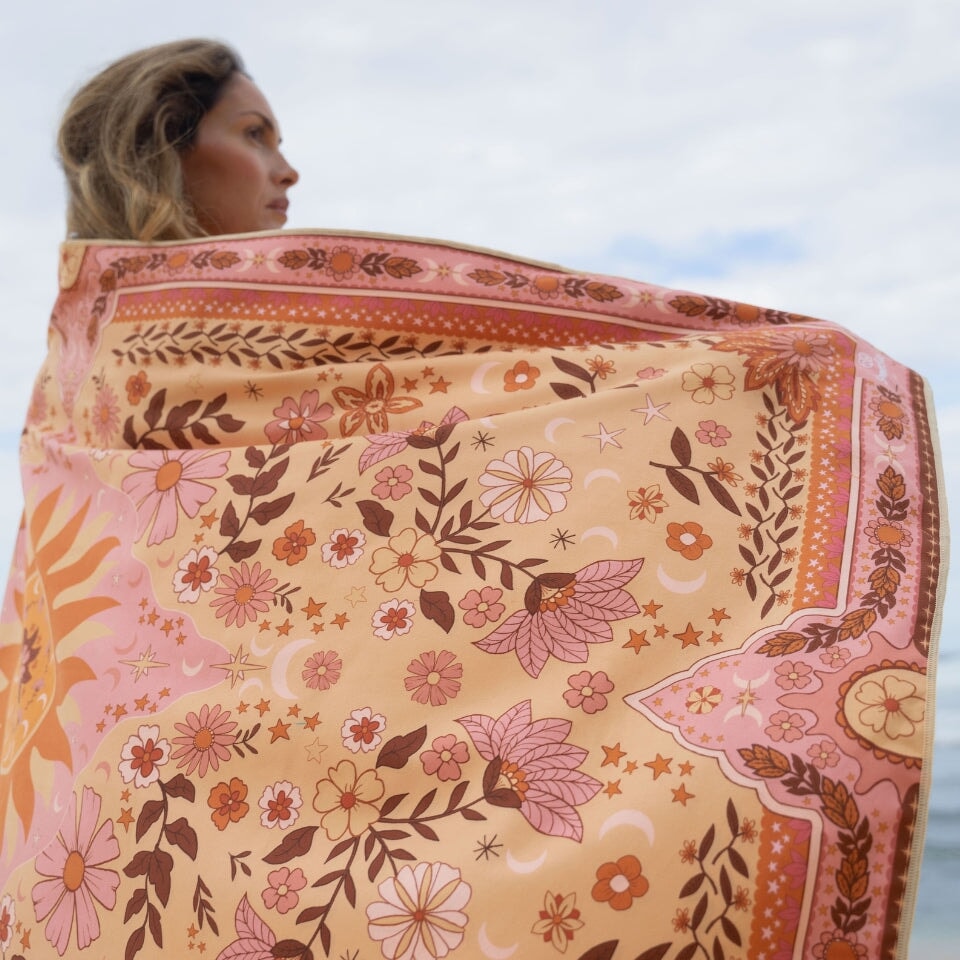 Boho Sun Beach Towel Beach Towels SomerSide